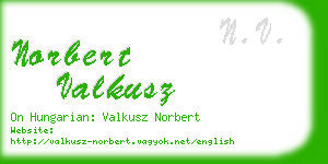 norbert valkusz business card